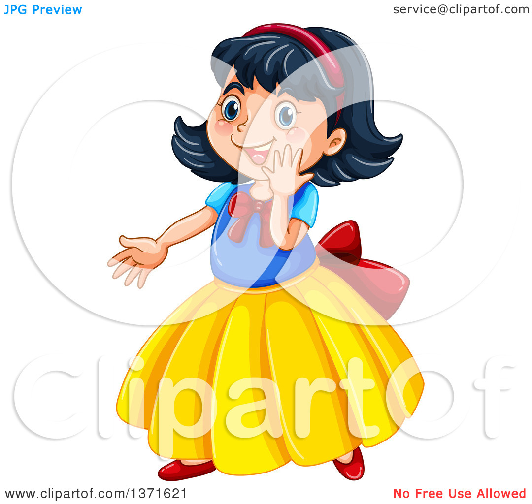 Clipart Of A Surprised Girl   Royalty Free Vector Illustration By