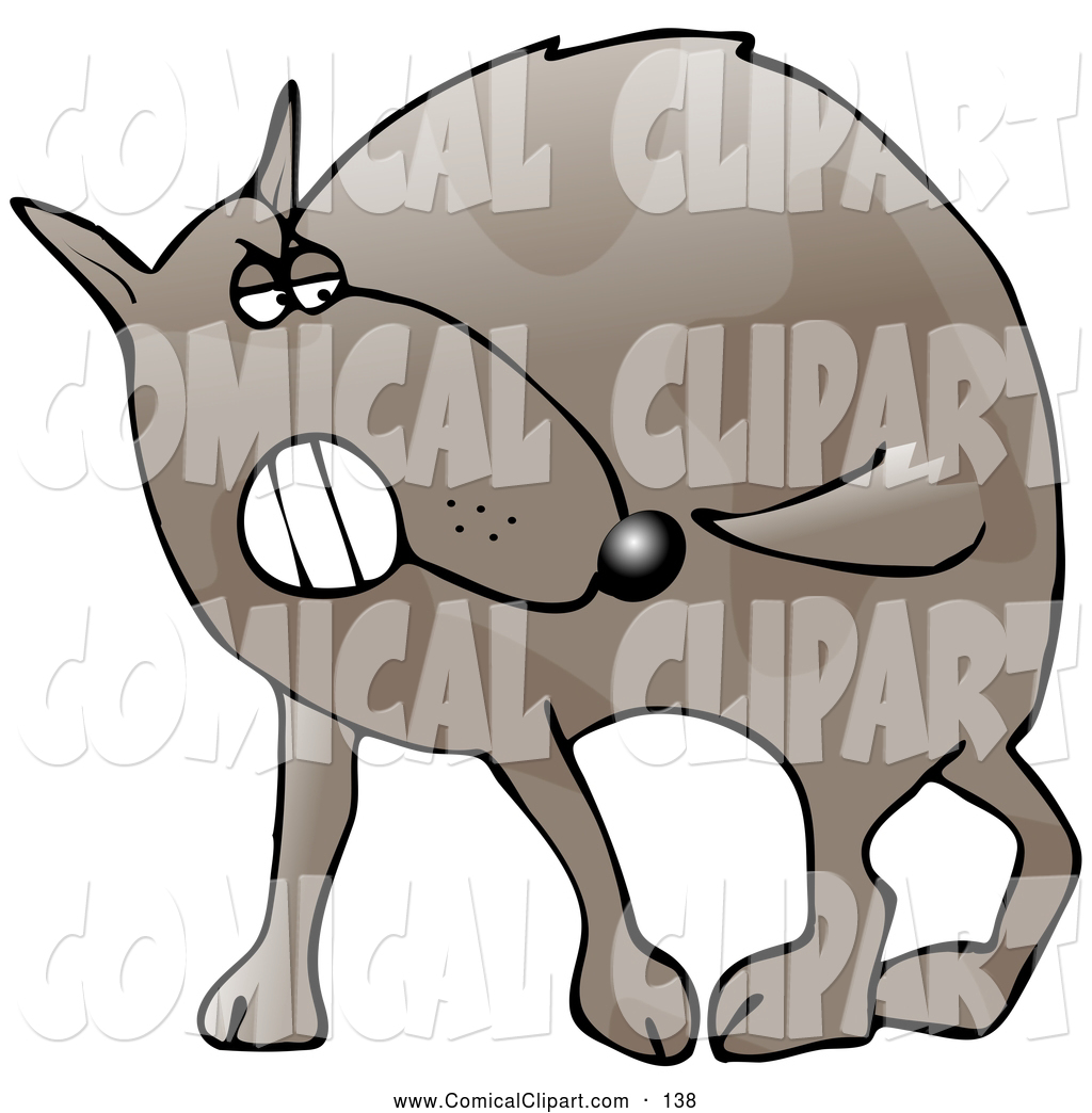 Comical Clip Art Of A Mad Or Crazy Dog Running Around In Circules