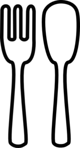 Fork And Knife No Background Black Clip Art At Clker Com   Vector    