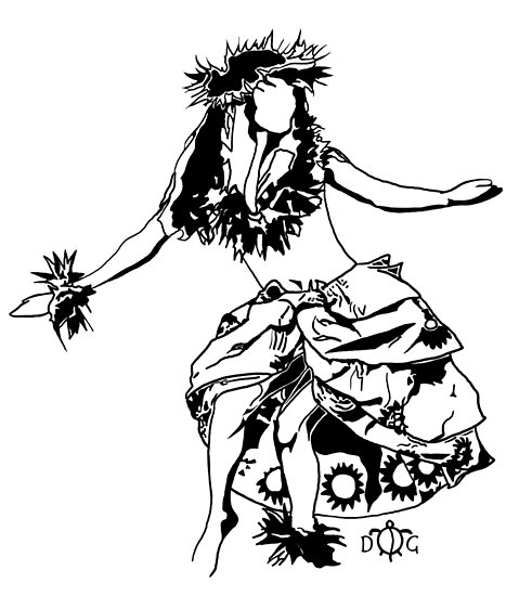 Hula Girl Coloring Pages