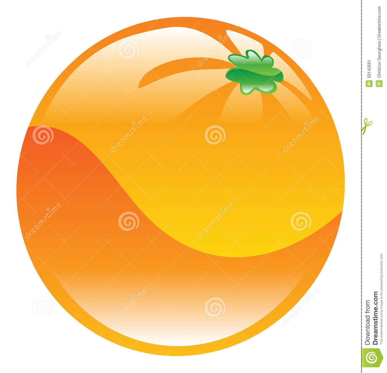Illustration Of Orange Fruit Icon Clipart Stock Image   Image