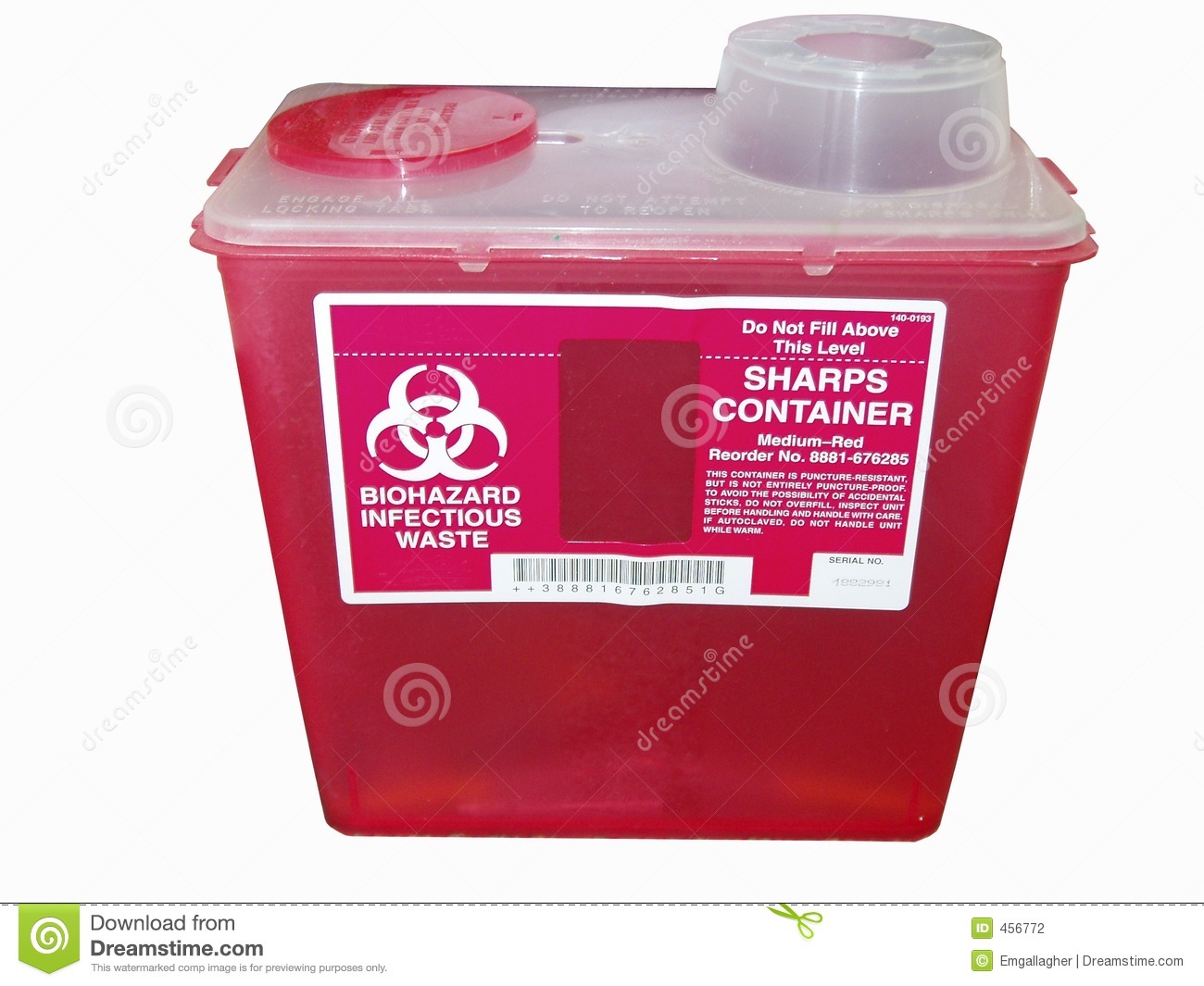 Isolated Sharps Container For Needles And Other Medical Waste 