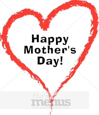     Mother S Day In Red Heart A Childlike Red Heart Shape Is Painted With