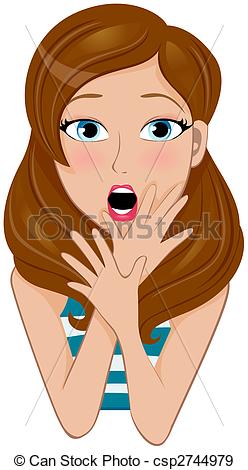 Of Surprised   Girl Surprised Csp2744979   Search Vector Clipart    