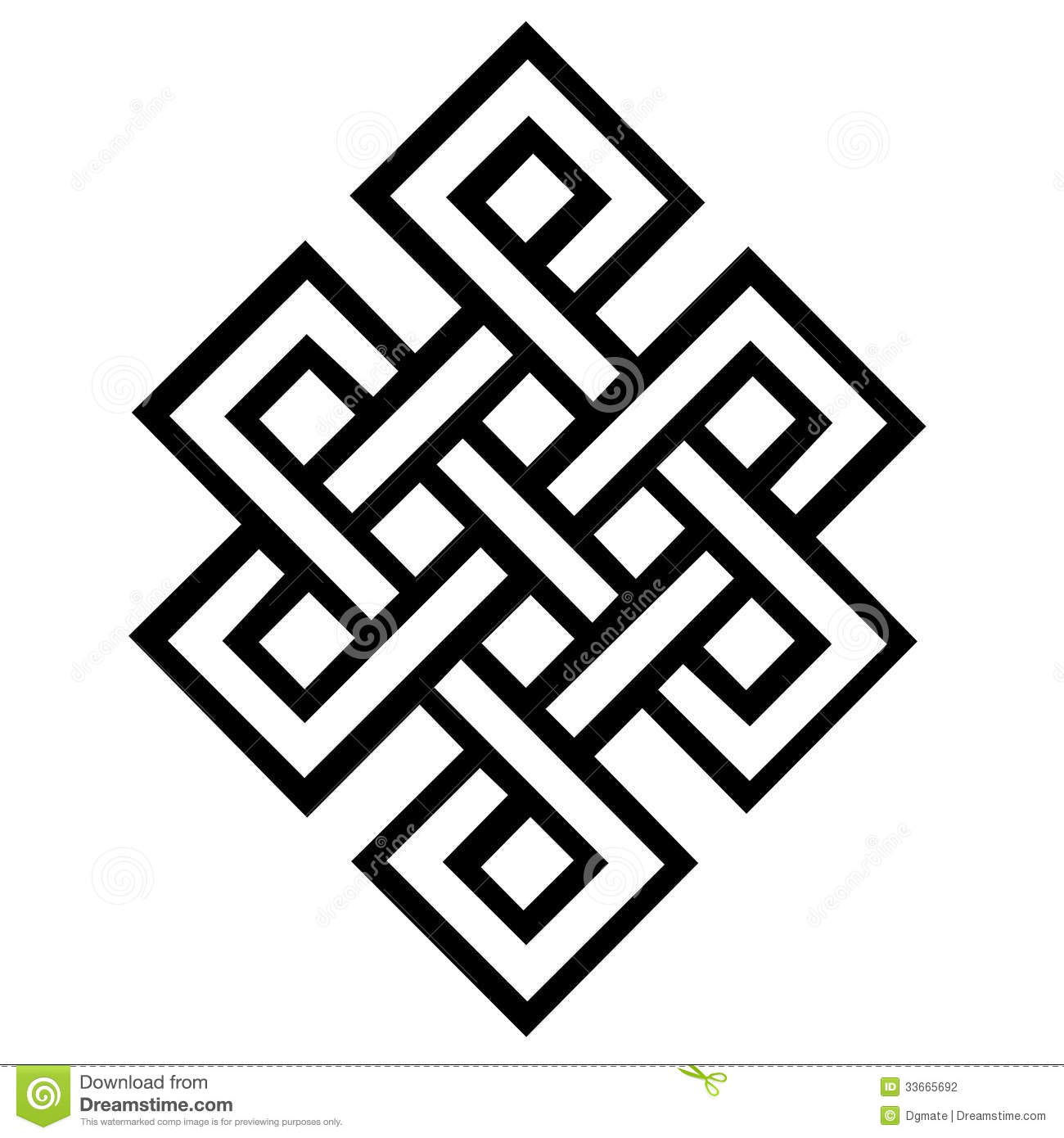 Picture Of Eternal Knot In Black And White