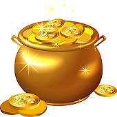 Pot Of Gold And Rainbow Clip Art Pot Gold Clipart Royalty Free 