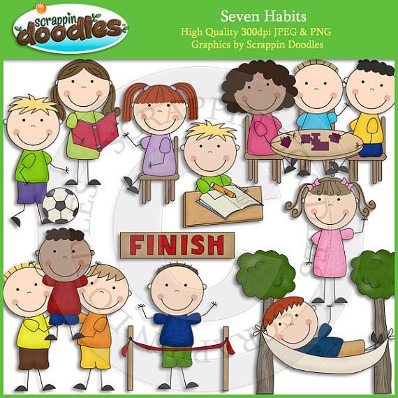 Seven Habits Clip Art By Scrappindoodles On Etsy