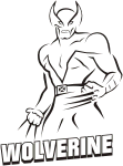 Vector Cartoon Clipart  Wolverine