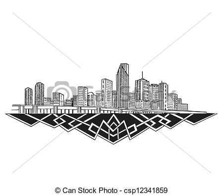 Vector   Miami Fl Skyline   Stock Illustration Royalty Free