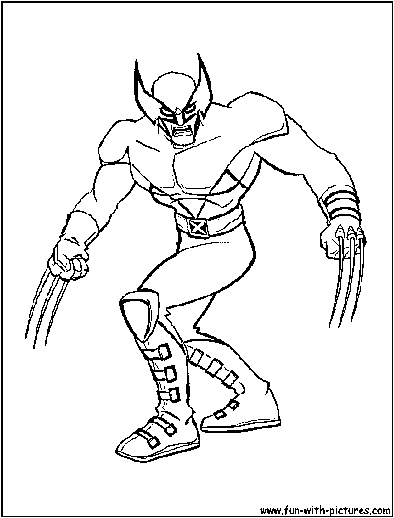 Wolverine Attack  X Men Wolverine Coloring Sheets