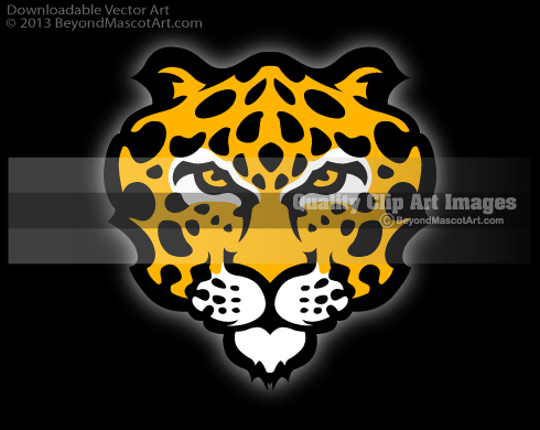 0933 Leopard Mascot Clipart