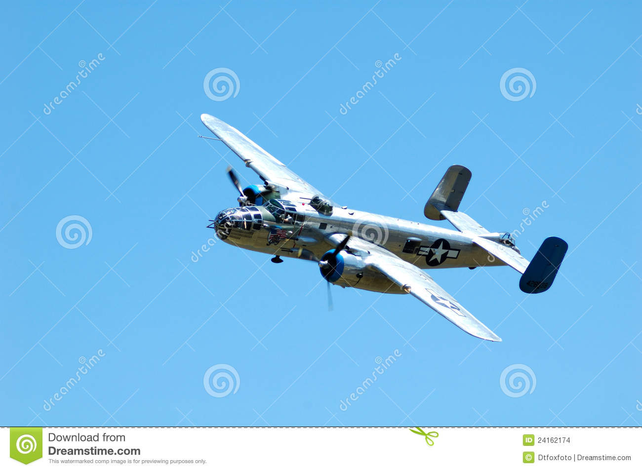 25 Mitchell World War Ii Aircraft At A Airshow In Oregon Mr No Pr No