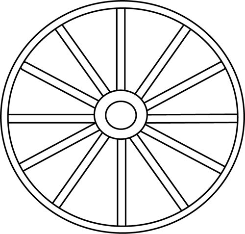 Black And White Wheel Clip Art   Black And White Wheel Image