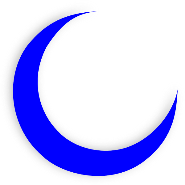 Blue Moon Crescent Clip Art At Clker Com   Vector Clip Art Online    