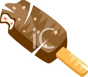 Chocolate Covered Ice Cream Bar Clipart Image