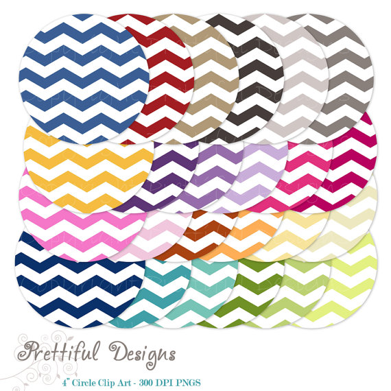 Circle Clip Art For Personal And Commercial Use   Chevron Set 1 By
