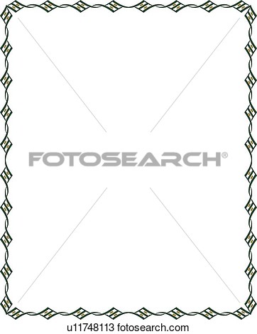 Clipart   Green Diamond Border  Fotosearch   Search Clip Art    