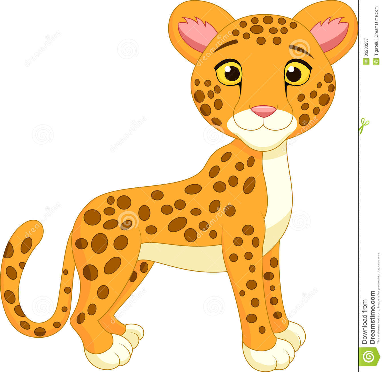 Cute Cheetah Cartoon Royalty Free Stock Photography   Image  33233287