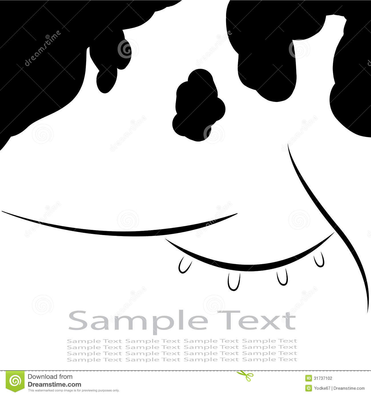 Cute Cow Background With Udder  Stock Photography   Image  31737102