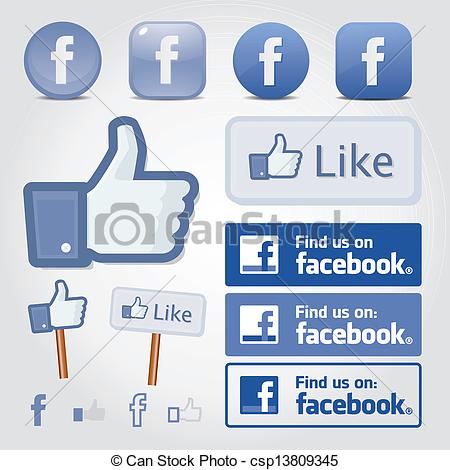 Facebook Like Clipart Facebook Social Set Icon