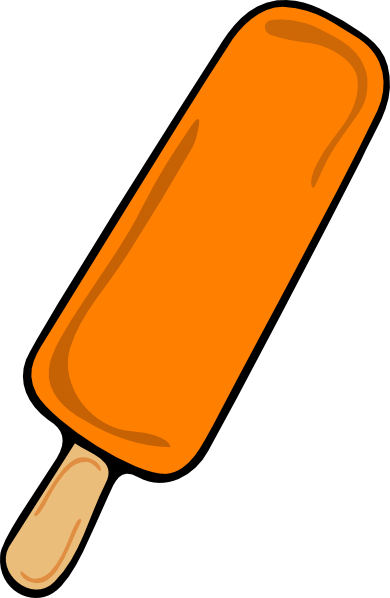 Ice Cream Bar Orange Clip Art At Clker Com   Vector Clip Art Online    