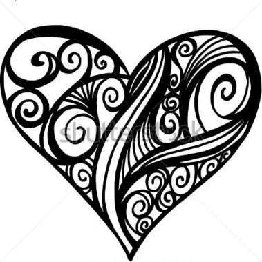 Illustration Doodle Of A Filigree Heart Stock Vector   Clipart Me