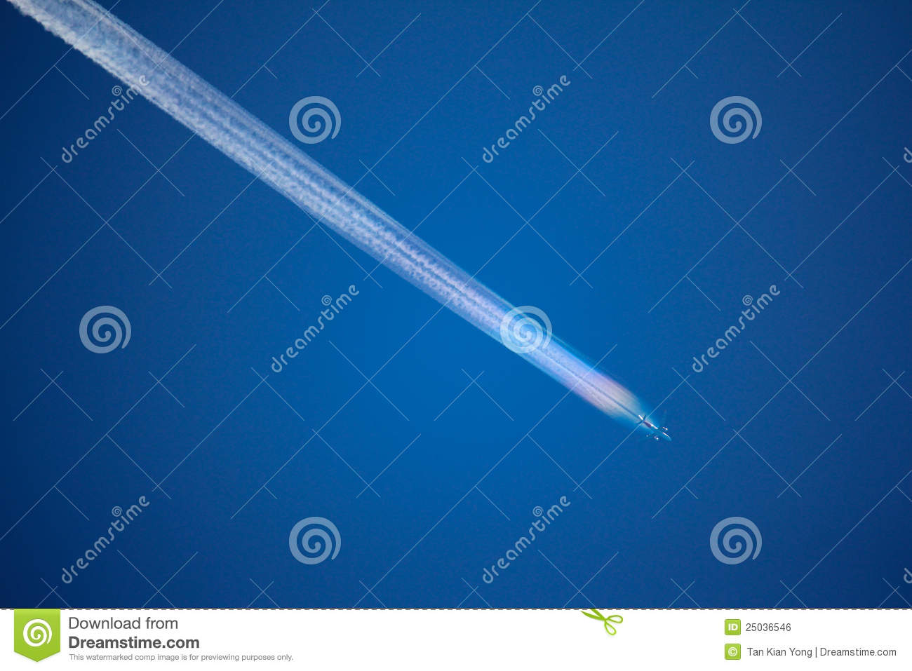 Jet Airplane Producing Stream Royalty Free Stock Image   Image
