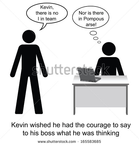 Kevin And His Pompous Boss Cartoon Isolated On White Background