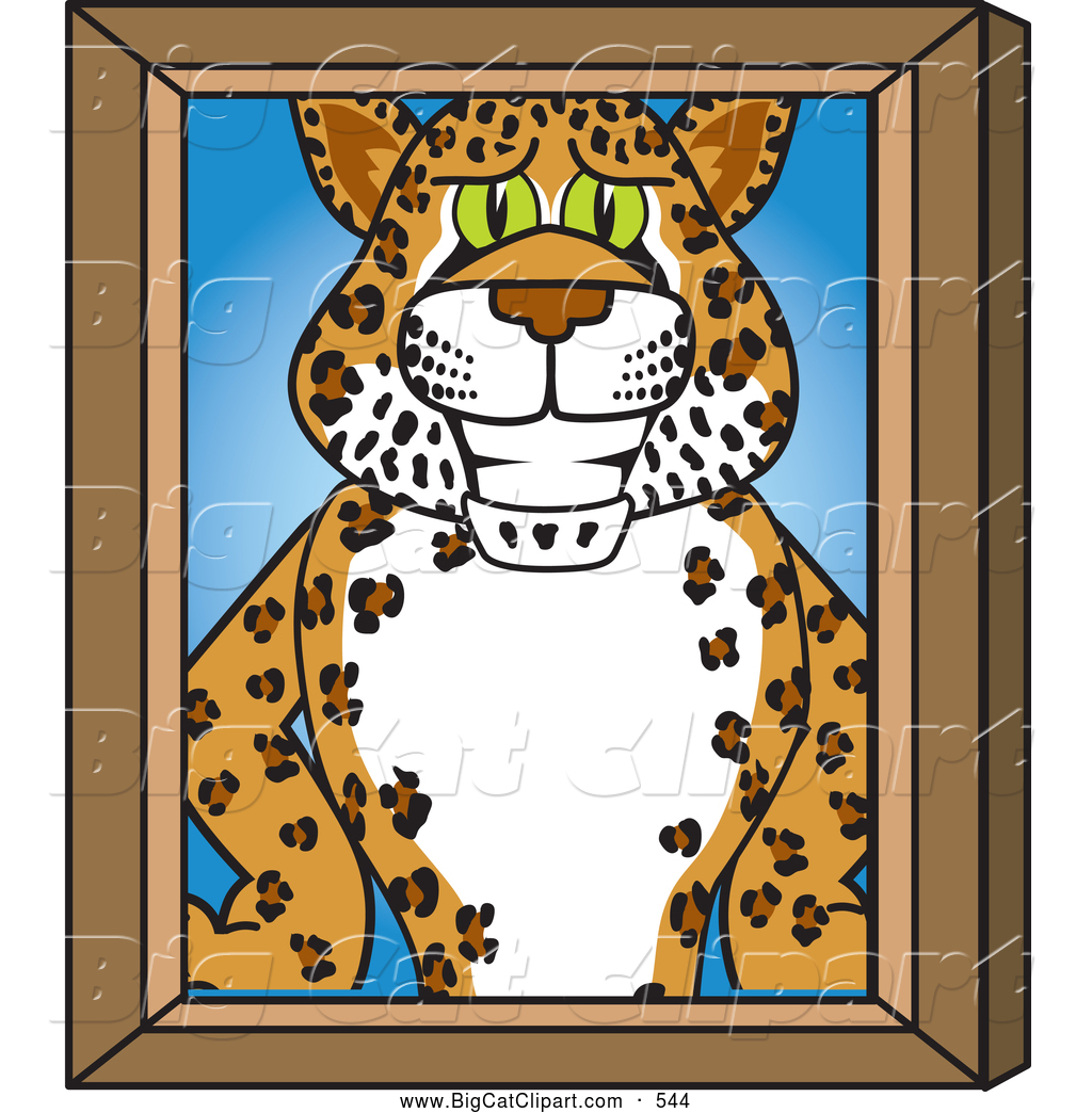 Leopard Mascot Clipart Big Cat Cartoon Vector Clipart Of A Happy