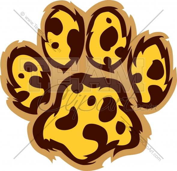Leopard Paw Mascot Vector Illustration   Team Clipart  Com   Quality