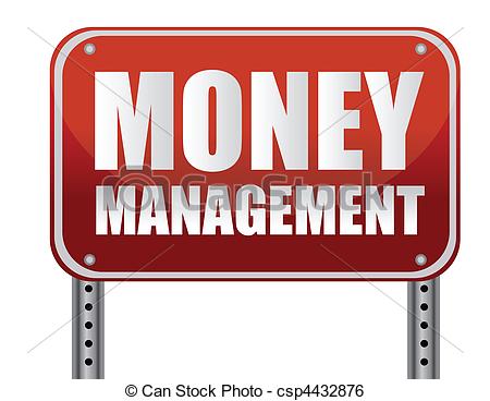 Money Management Red Street Sign Over A    Csp4432876   Search Clipart