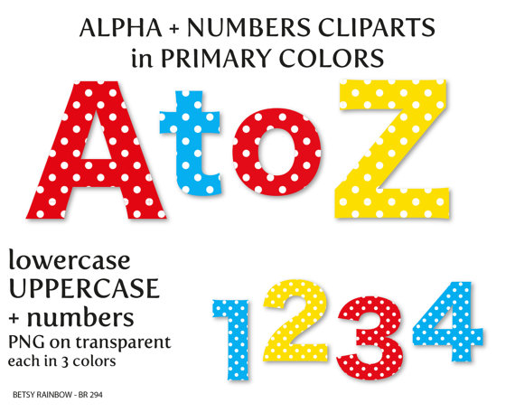 Polka Dots Alphabet Clip Art Letters And Numbers Letter Clipart