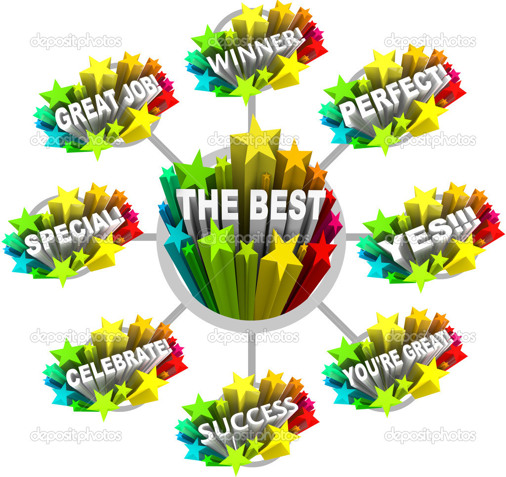 Praise And Appreciation Words For A Great Job   Stock Photo    
