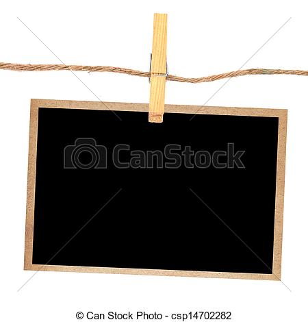 Stock Illustration   Old Photo And Clothes Peg   Stock Illustration