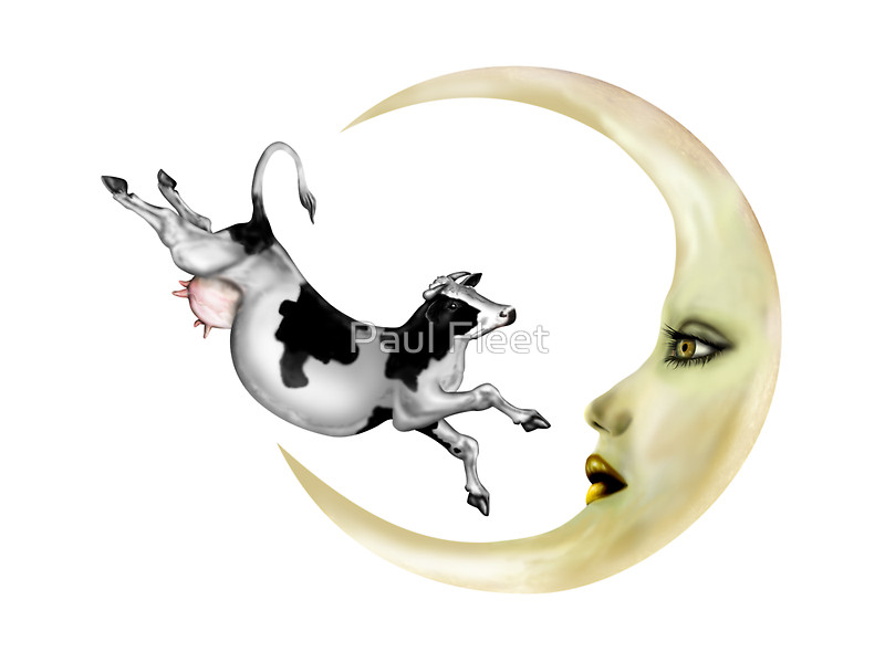 The Cow Jumped Over The Moon By Paul Fleet   Redbubble
