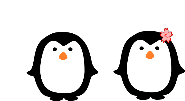 Two Penguins Clip Art At Clker Com   Vector Clip Art Online Royalty