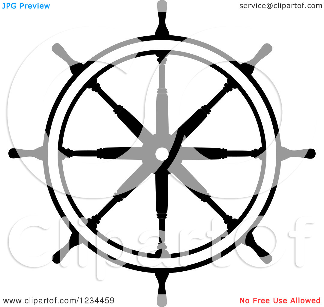 Wheel Clipart Black And White Clipart Of A Black And White Nautical    