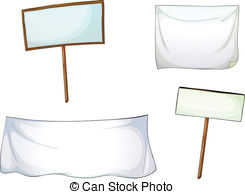 White Boards And Cloths   Illustration Of White Boards And