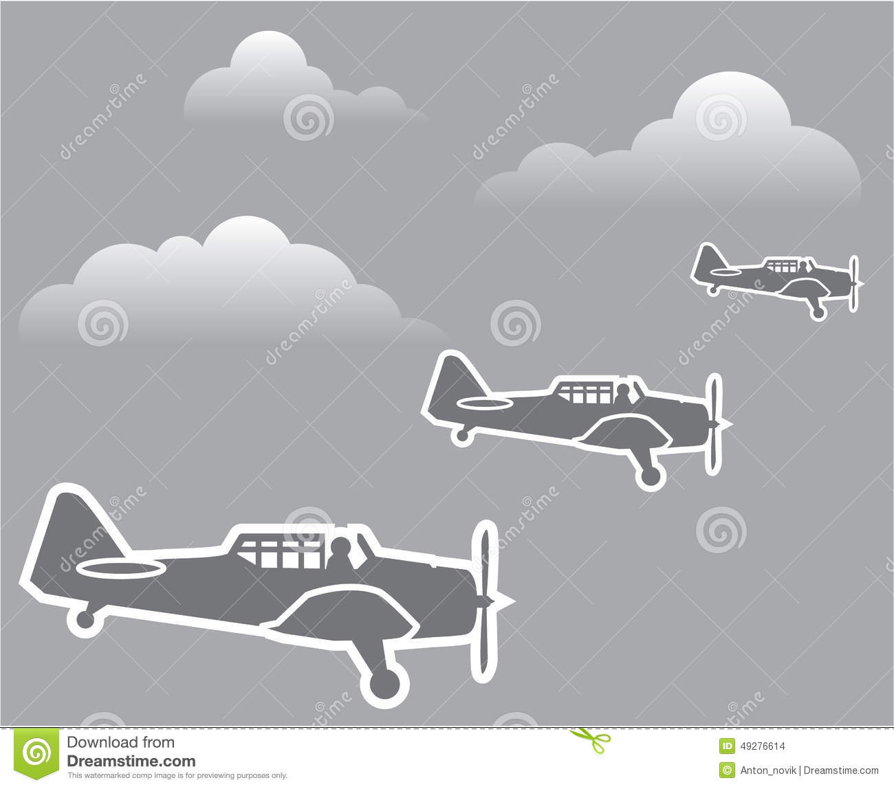Wwii Airplanes Illustrations Clip Art Vector