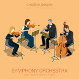 Classic Symphony Orchestra String Quartet Royalty Free Stock Image