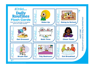 Daily Activities Flashcards   Free Flashcards  Kids Pages