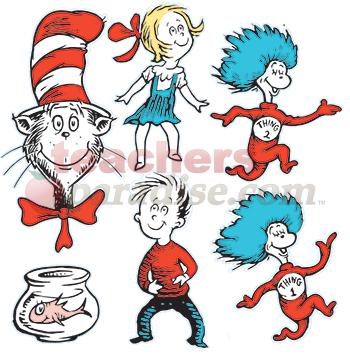 Dr Seuss Fish Clip Art Learning Materials  Large Dr Seuss Characters 2