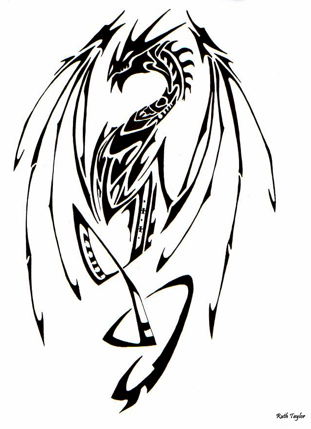 Dragon Tribal Tattoos   Clipart Best