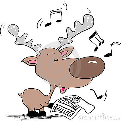 Drunk Reindeer Clipart Reindeer Singing Christmas