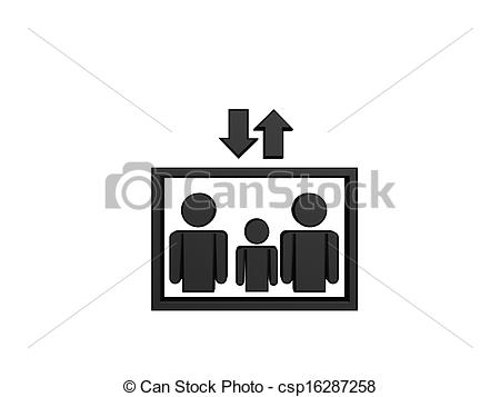 Elevator Clipart Black And White Black Elevator Symbol  
