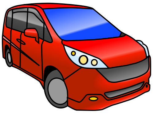 Free Red Minivan Clip Art