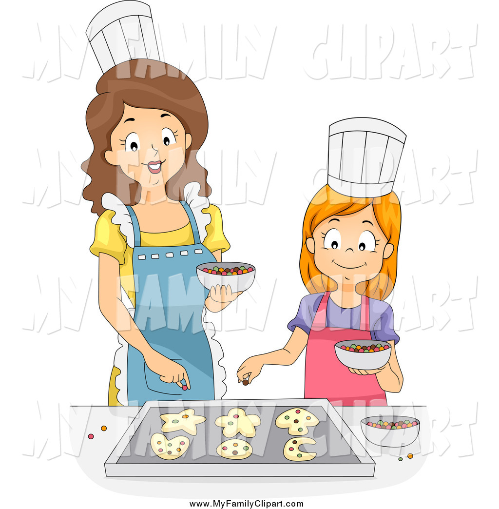     Home Economics Teacher Baking Cookies With A Girl By Bnp Design Studio