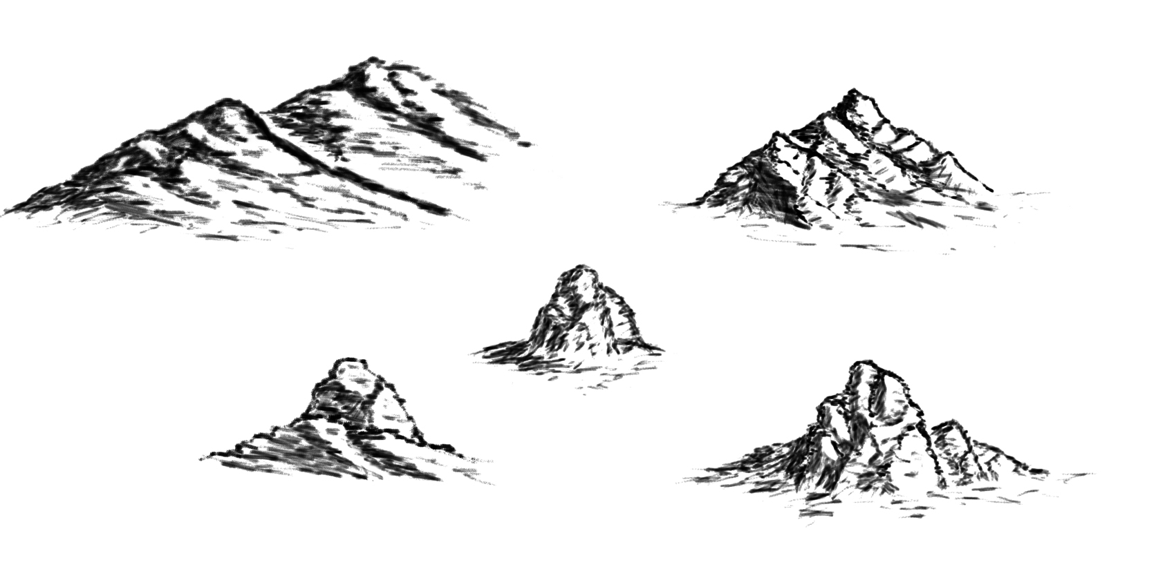 Mountain Drawing Outline   Clipart Best