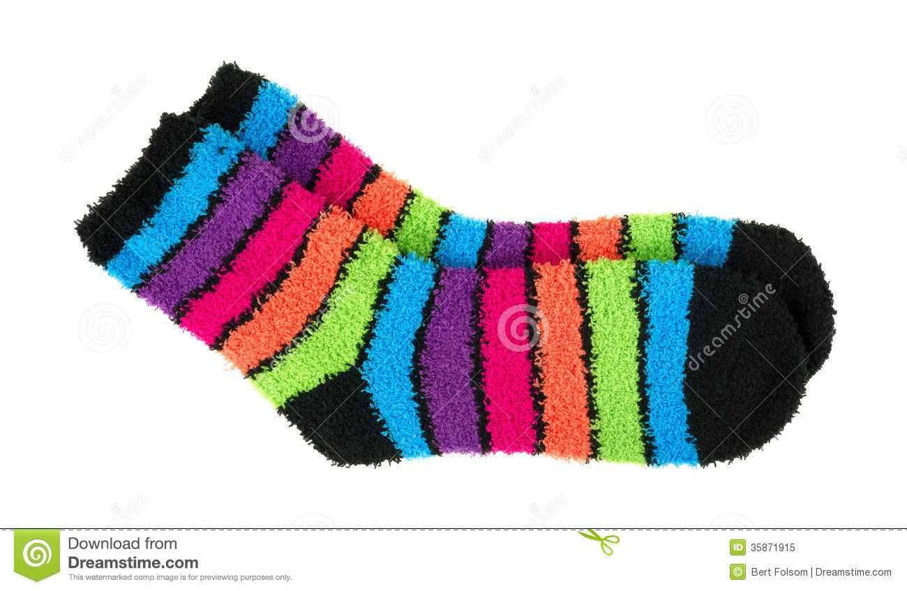 Pair Of Colorful Thick Fleece Socks Royalty Free Stock Photo   Image