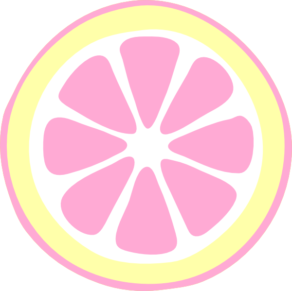 Pink Lemon Slice Clip Art At Clker Com   Vector Clip Art Online    